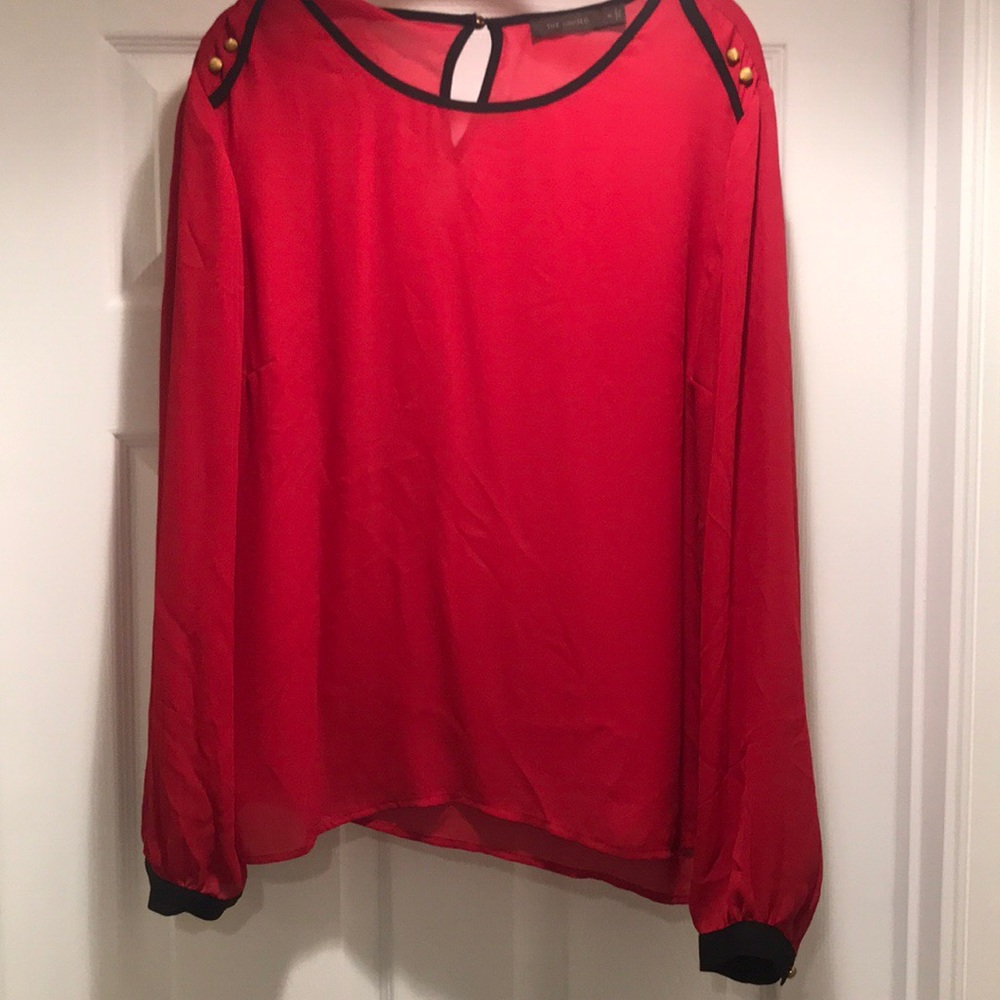 The Limited | Red Shift Blouse